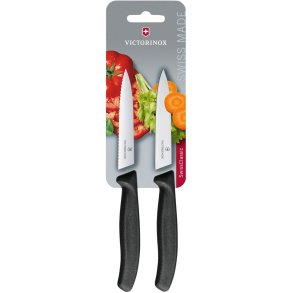 Victorinox Swiss Classic Gemsemesser 2er Set 10 cm, Schwarz