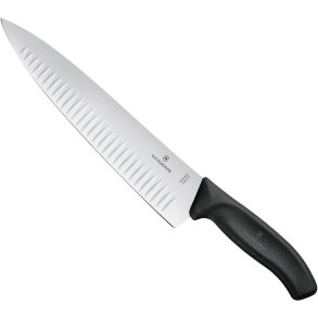 Victorinox Swiss Classic Kochmesser mit Kullenschliff 25 cm, Schwarz