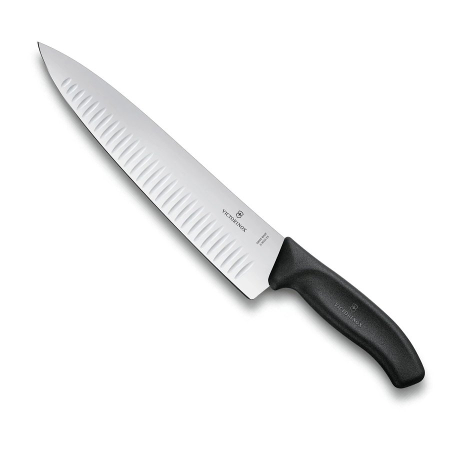 Victorinox Swiss Classic Kokkekniv m. Luftlommer 25 cm, Sort