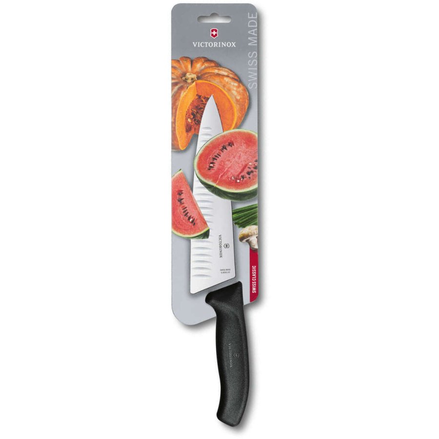 Victorinox Swiss Classic Kokkekniv m. Luftlommer 20 cm, Sort