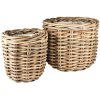 Villa Collection Vida Pflanzenschutz 2er Set, Natrliches Rattan