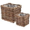 Villa Collection Yim Pflanzenschutz 2er Set, Natrliches Rattan