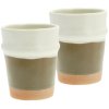 Villa Collection Evig Becher 2er Set 35 cl, Braun/Creme