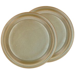 Villa Collection Evig Teller 2er Set 20 cm, Braun