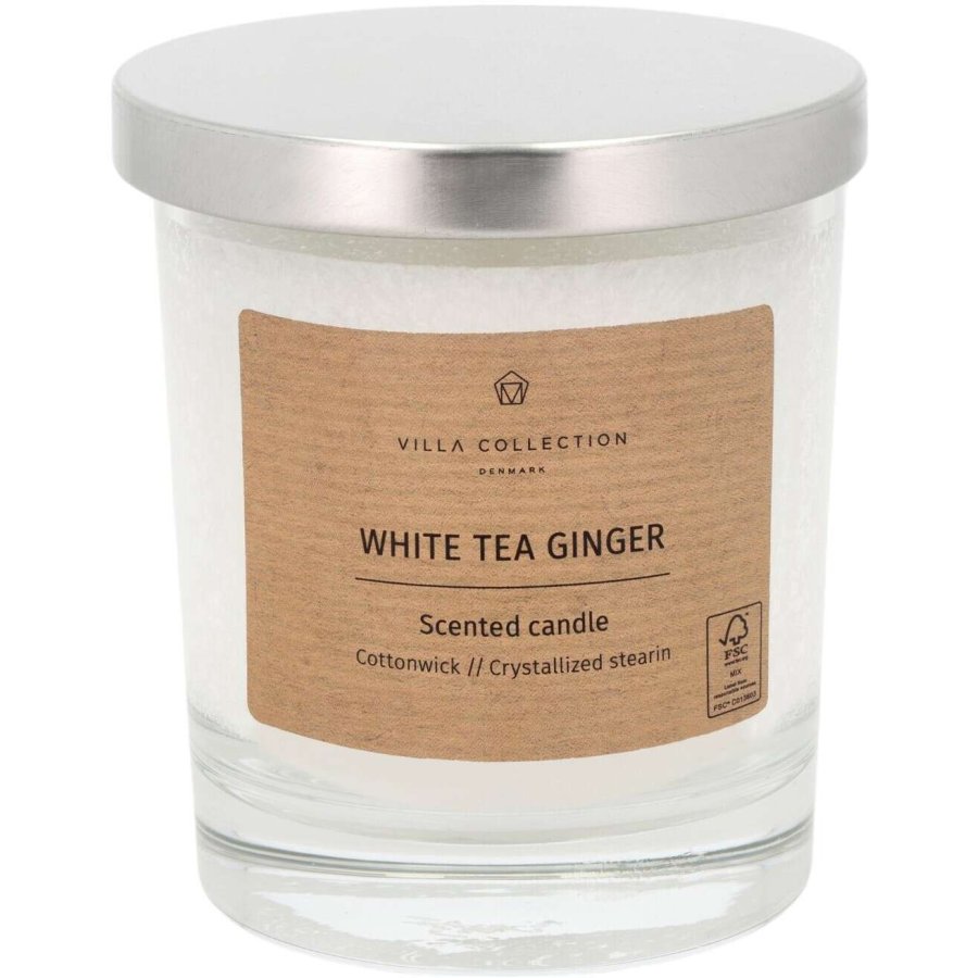 Villa Collection Kras Duftkerzen 8,5/H10 cm, White Tea Ginger