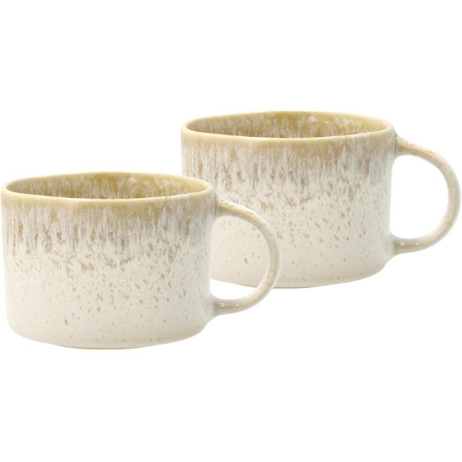 Villa Collection Styles Becher 2er Set 16 cl, Creme/Sand