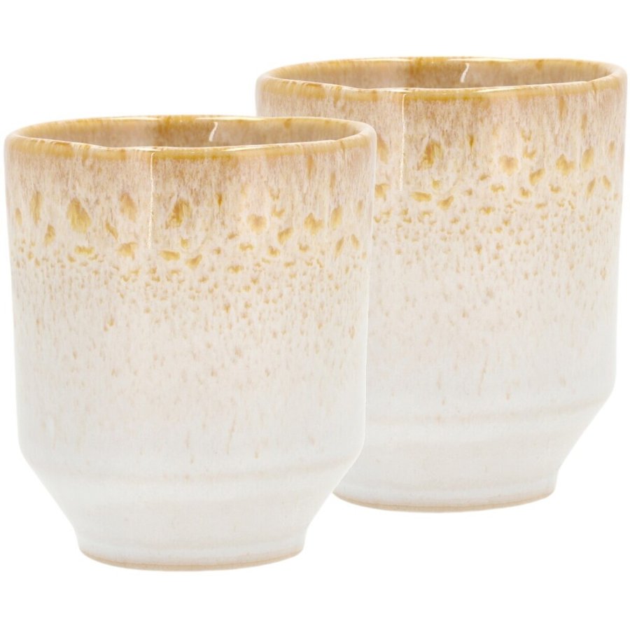 Villa Collection Styles Becher 2er Set 18 cl, Creme/Sand