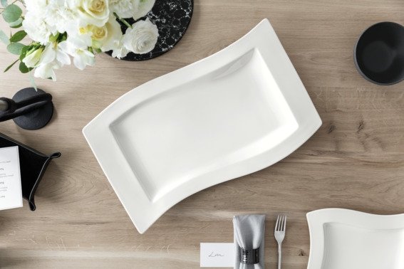 Villeroy & Boch NewWave Serveringsfad 49x30 cm, Hvid