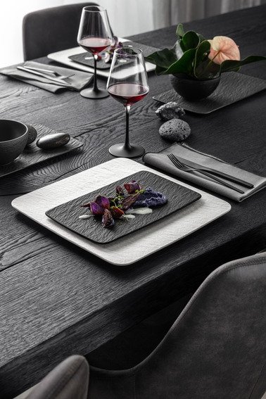 Villeroy & Boch Manufacture Rock Serveringsfad 28x17 cm, Sort