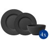Villeroy & Boch Manufacture Rock Middagsst 12 stk, Sort