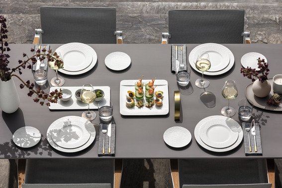 Villeroy & Boch Manufacture Rock Blanc Serveringsfad 35x18 cm, Hvid