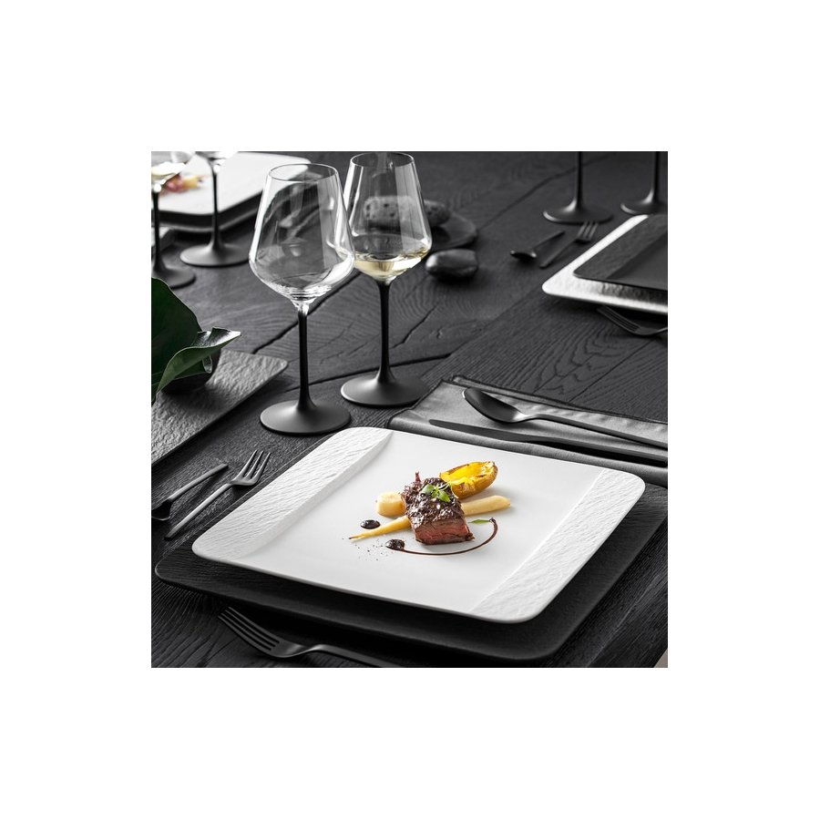 Villeroy & Boch Manufacture Rock Blanc Tallerken 28 cm, Hvid