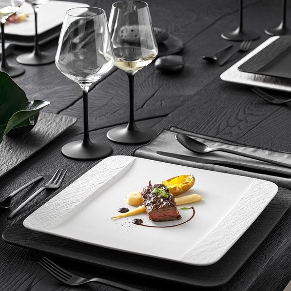 Villeroy & Boch Manufacture Rock Blanc Tallerken 28 cm, Hvid