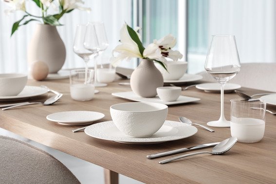 Villeroy & Boch Manufacture Rock Blanc Tallerken 27,1 cm, Hvid