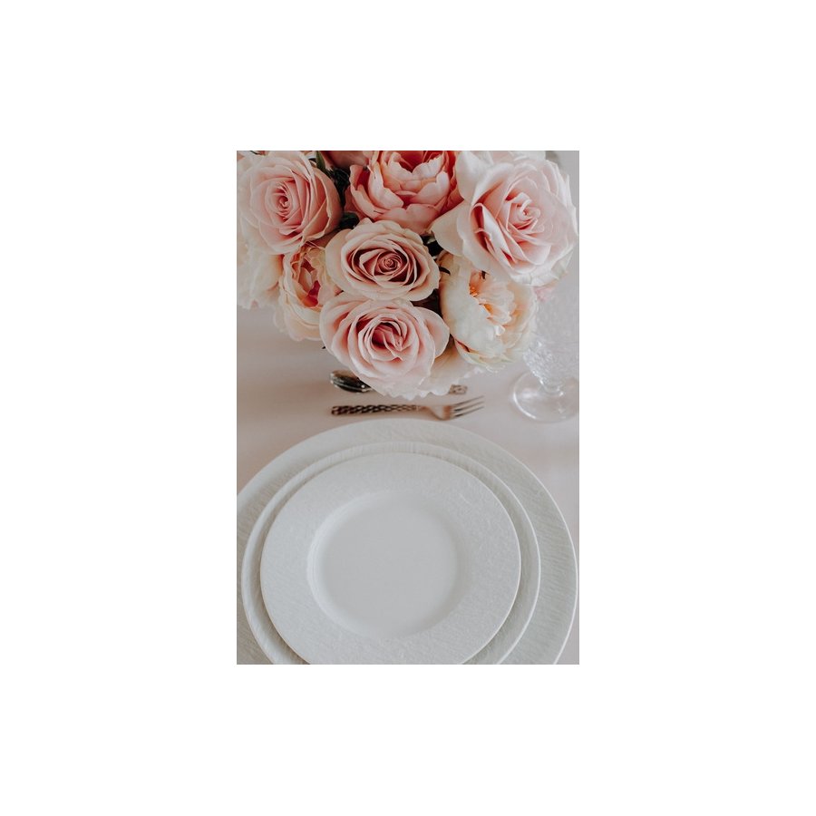 Villeroy & Boch Manufacture Rock Blanc Tallerken 25 cm, Hvid