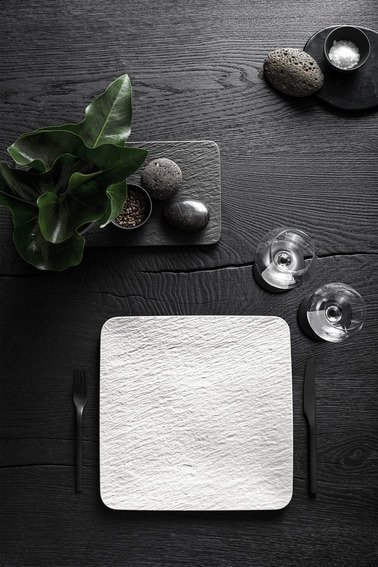 Villeroy & Boch Manufacture Rock Blanc Serveringsfad 32 cm, Hvid