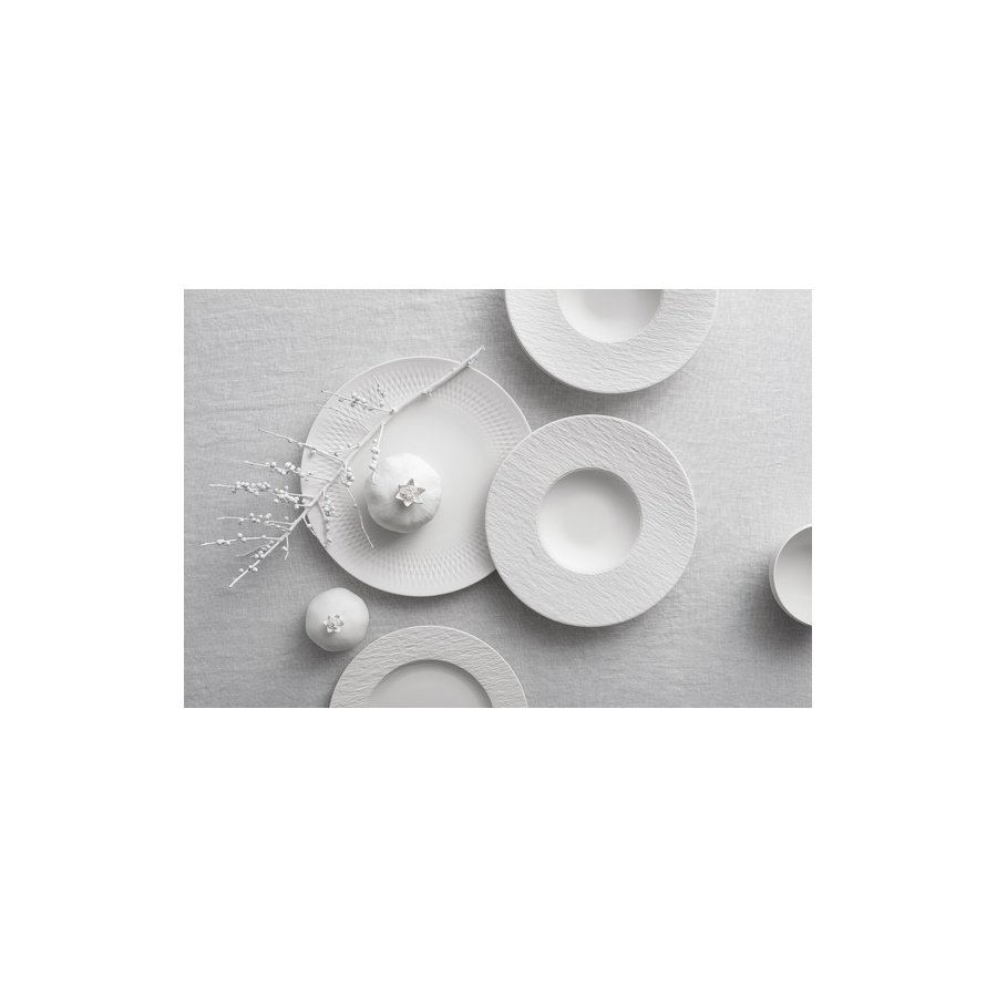 Villeroy & Boch Manufacture Rock Blanc Pastatallerken 28 cm, Hvid
