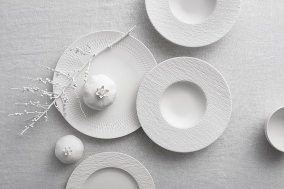 Villeroy & Boch Manufacture Rock Blanc Pastatallerken 28 cm, Hvid