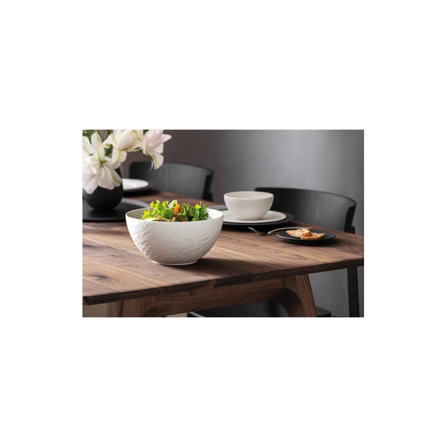 Villeroy & Boch Manufacture Rock Blanc Salatskl 24,2 cm, Hvid