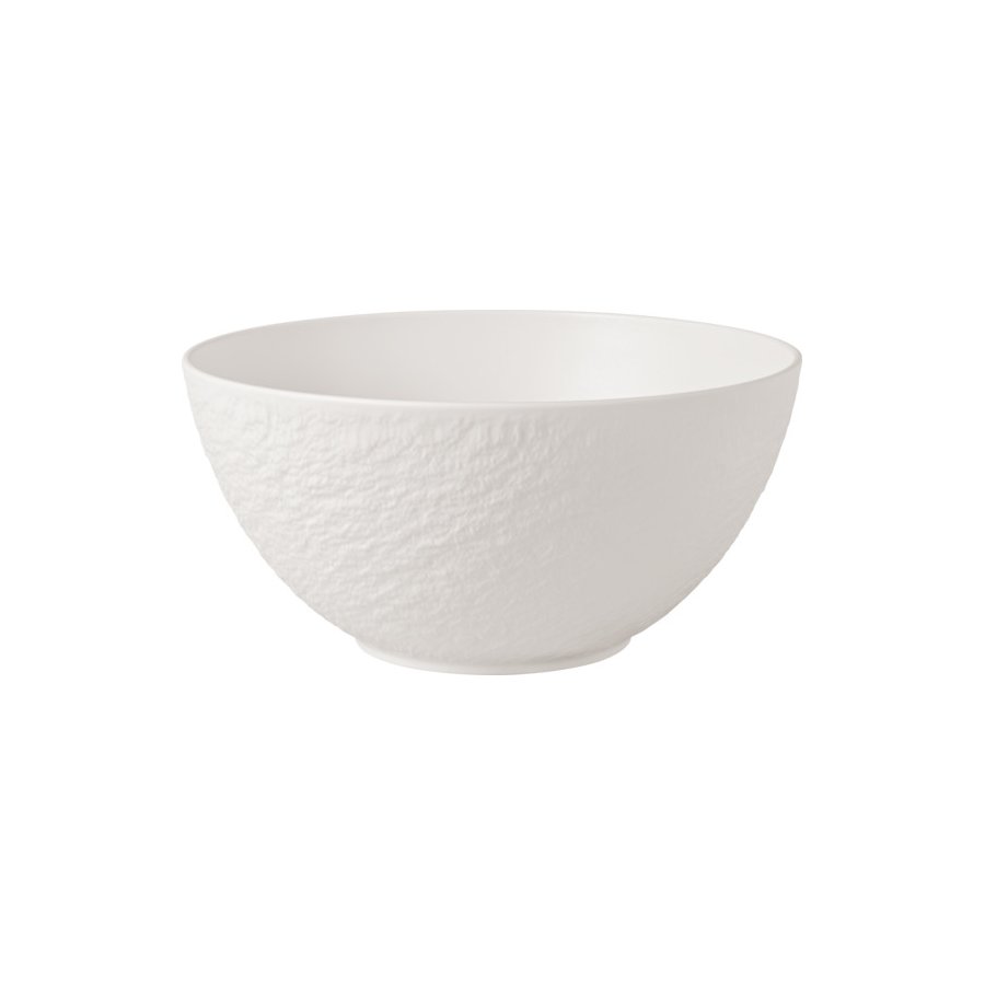 Villeroy & Boch Manufacture Rock Blanc Salatskl 24,2 cm, Hvid