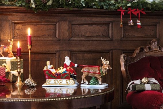 Villeroy & Boch Christmas Toys Weihnachtsmann m. Ren H36 cm