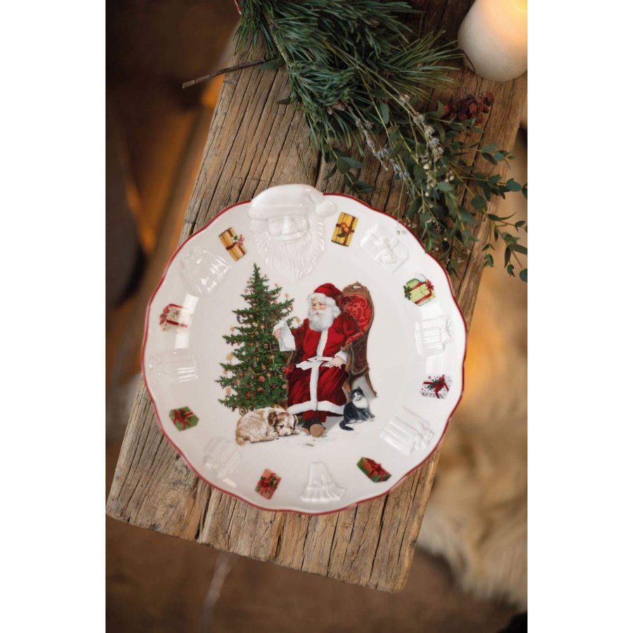 Villeroy & Boch Toy's Fantasy Dyb Tallerken 25 cm, Santa Relief Wish List