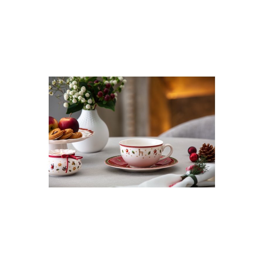 Villeroy & Boch Toy's Delight Tekop 26 cl, Hvid/Rd