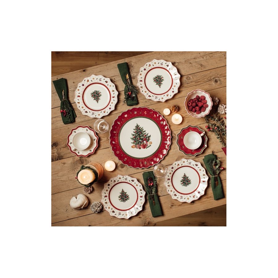 Villeroy & Boch Toy's Delight Servierplatte 33 cm, Wei/Rot
