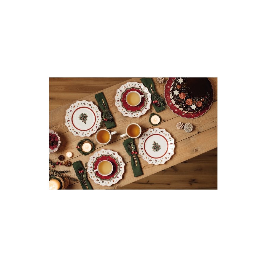 Villeroy & Boch Toy's Delight Servierplatte 33 cm, Wei/Rot