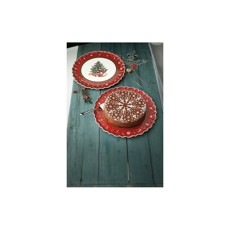 Villeroy & Boch Toy's Delight Servierplatte 33 cm, Wei/Rot