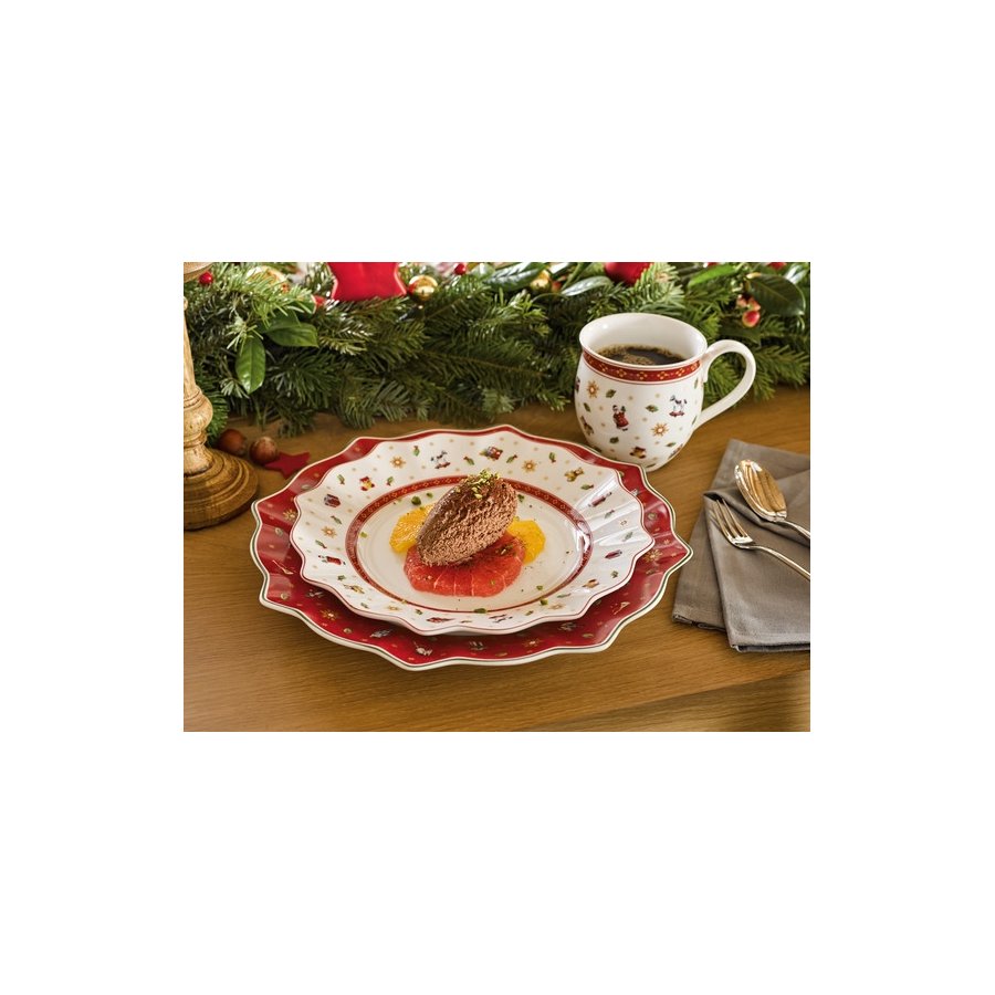 Villeroy & Boch Toy's Delight Tallerken 28 cm, Rd/Hvid