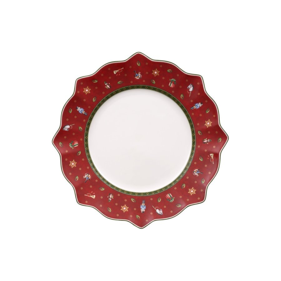 Villeroy & Boch Toy's Delight Tallerken 28 cm, Rd/Hvid