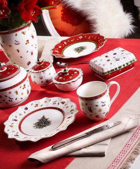 Villeroy & Boch Toy's Delight Tallerken 24 cm, Rd/Hvid