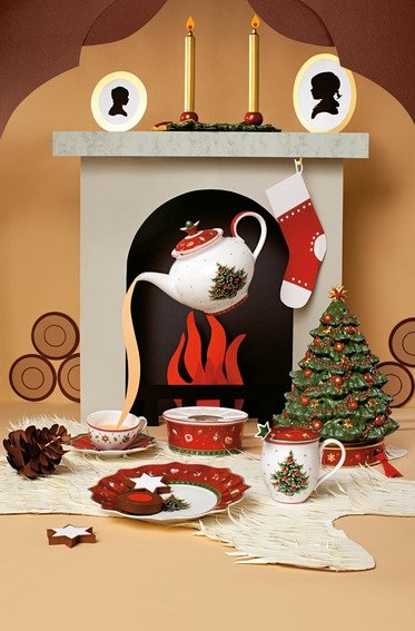 Villeroy & Boch Toy's Delight Tallerken 24 cm, Rd/Hvid