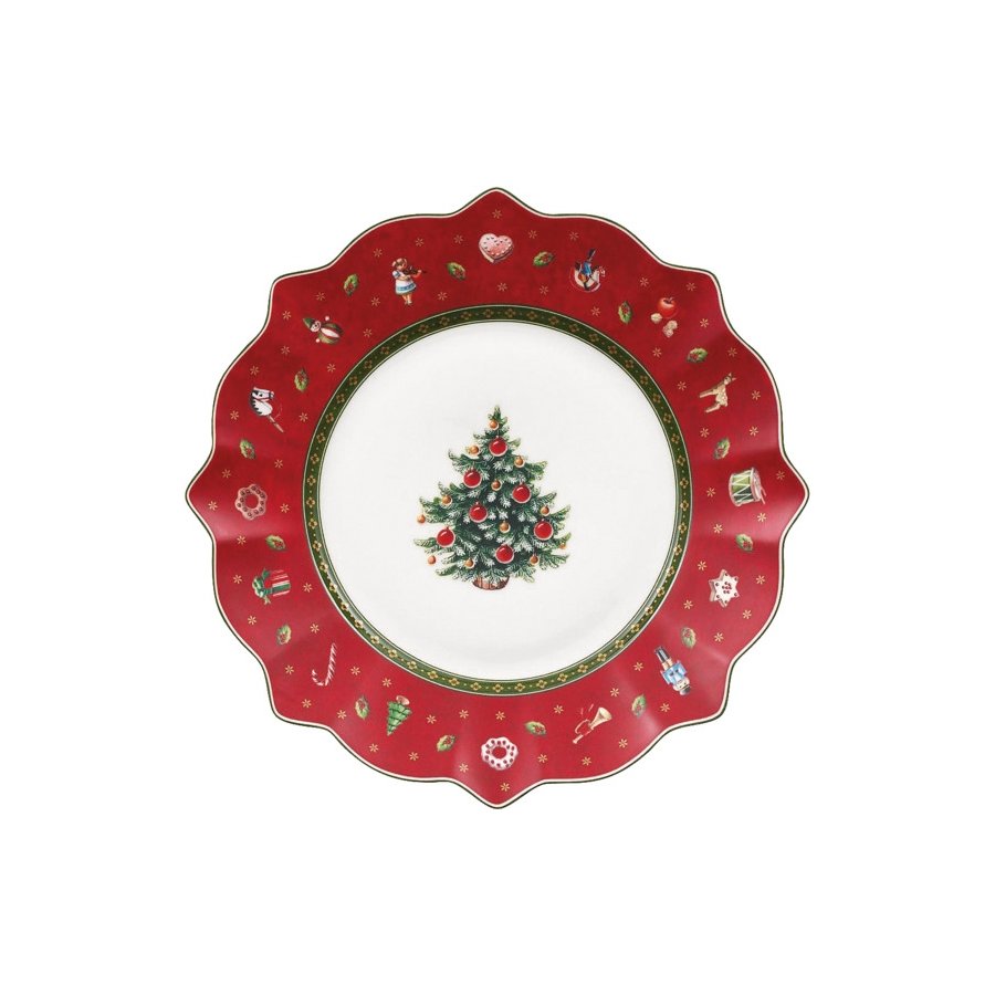 Villeroy & Boch Toy's Delight Tallerken 24 cm, Rd/Hvid