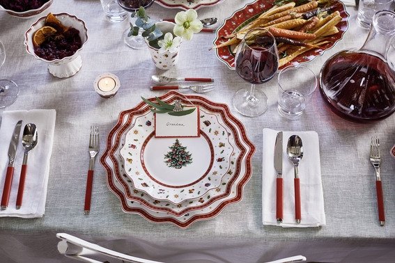 Villeroy & Boch Toy's Delight Teller 34,5 cm, Wei/Rot