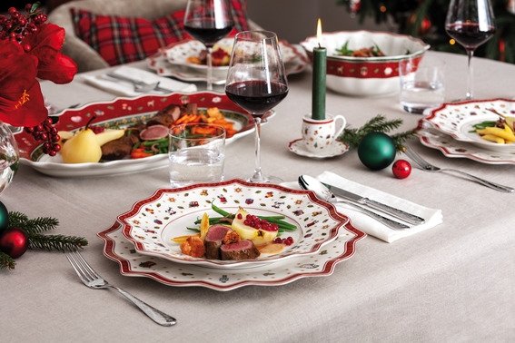 Villeroy & Boch Toy's Delight Teller 34,5 cm, Wei/Rot