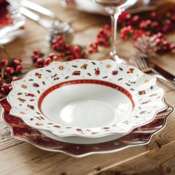 Villeroy & Boch Toy's Delight Dyb Tallerken 26 cm, Hvid/Rd