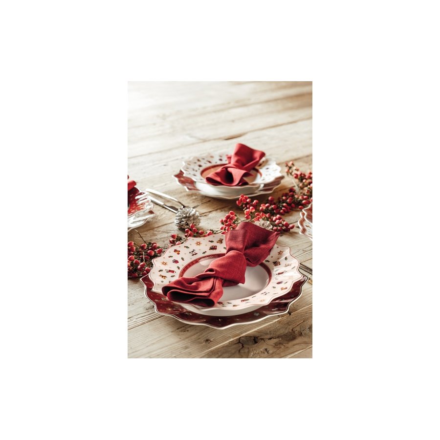 Villeroy & Boch Toy's Delight Dyb Tallerken 26 cm, Hvid/Rd
