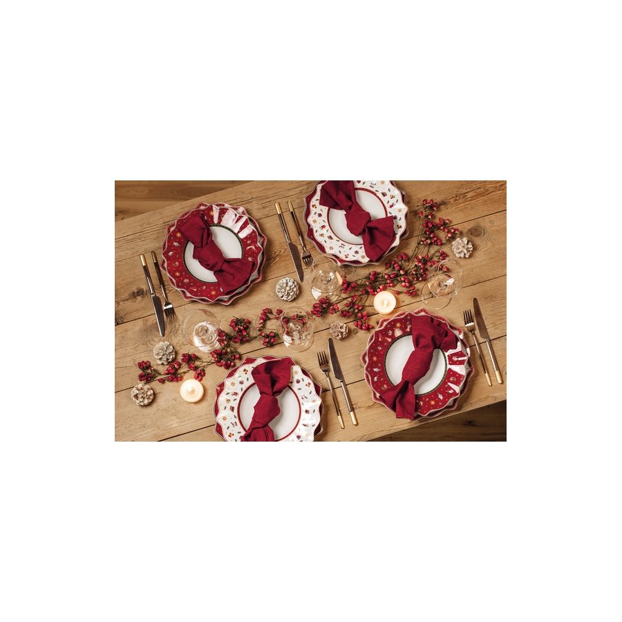 Villeroy & Boch Toy's Delight Dyb Tallerken 26 cm, Hvid/Rd