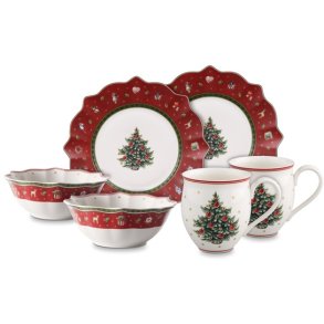 Villeroy & Boch Toy's Delight Frhstcksset 6-teilig, Weihnachtsbaum