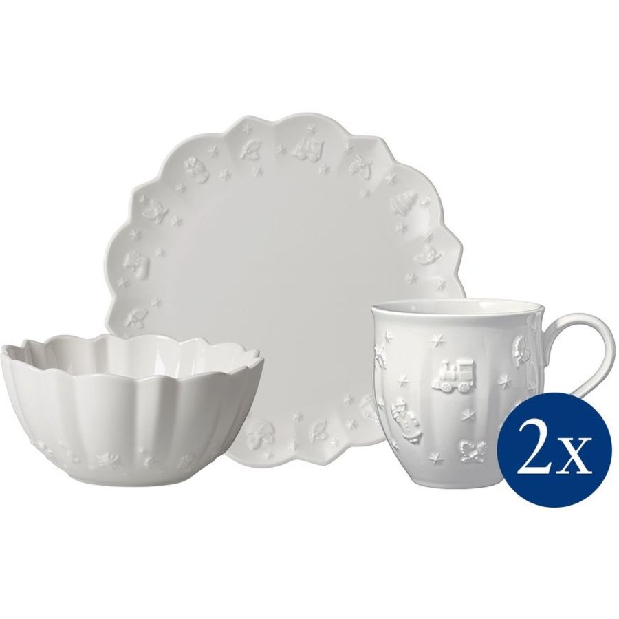 Villeroy & Boch Toy's Delight Royal Classic Morgenmadss�t 6 Dele, Hvid