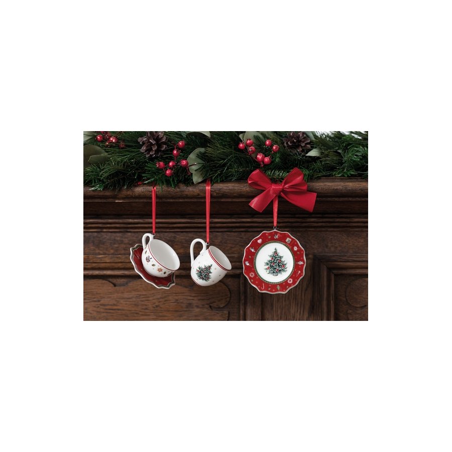 Villeroy & Boch Toy's Delight Christbaumschmuck 3er Set 7 cm, Rot