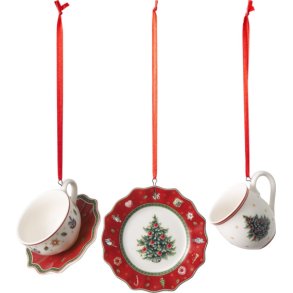 Villeroy & Boch Toy's Delight Christbaumschmuck 3er Set 7 cm, Rot