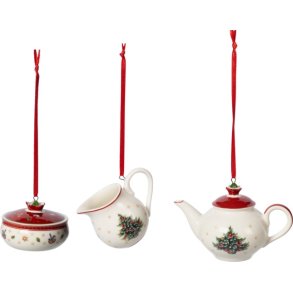 Villeroy & Boch Toy's Delight Christbaumschmuck 3er Set 6,3 cm, Rot