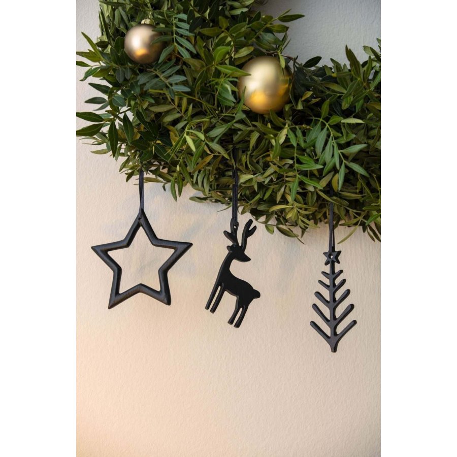 Villeroy & Boch Christmas Chic Ornamenter 3 stk, Sort