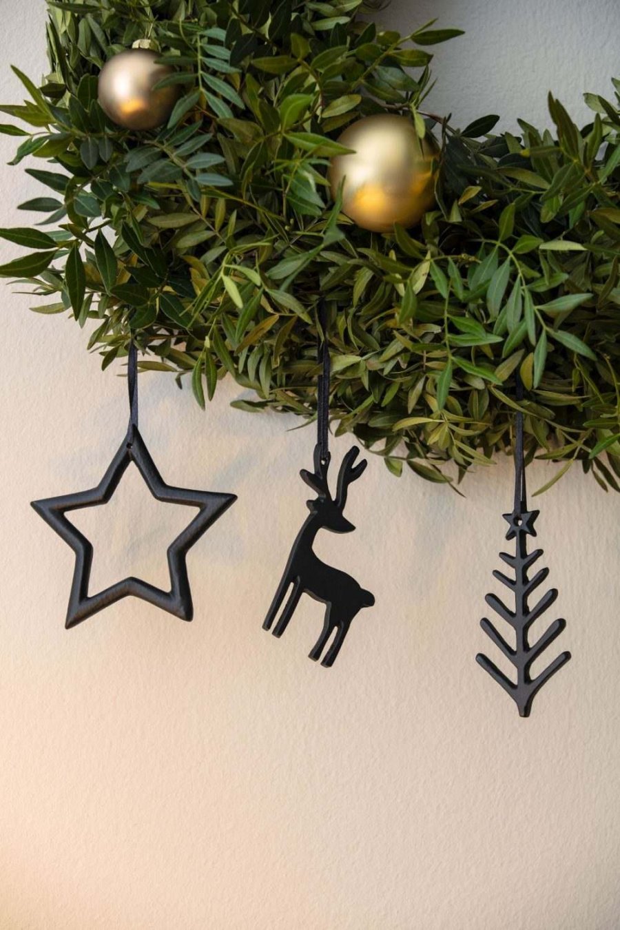Villeroy & Boch Christmas Chic Ornamenter 3 stk, Sort