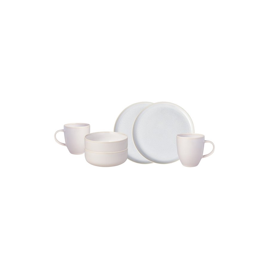 Villeroy & Boch Crafted Cotton Morgenmadsst 6 Dele, Hvid