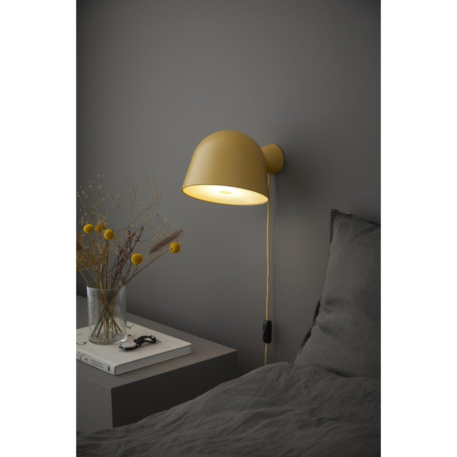 WOUD Kuppi Wandlampe 24 cm, Mustard