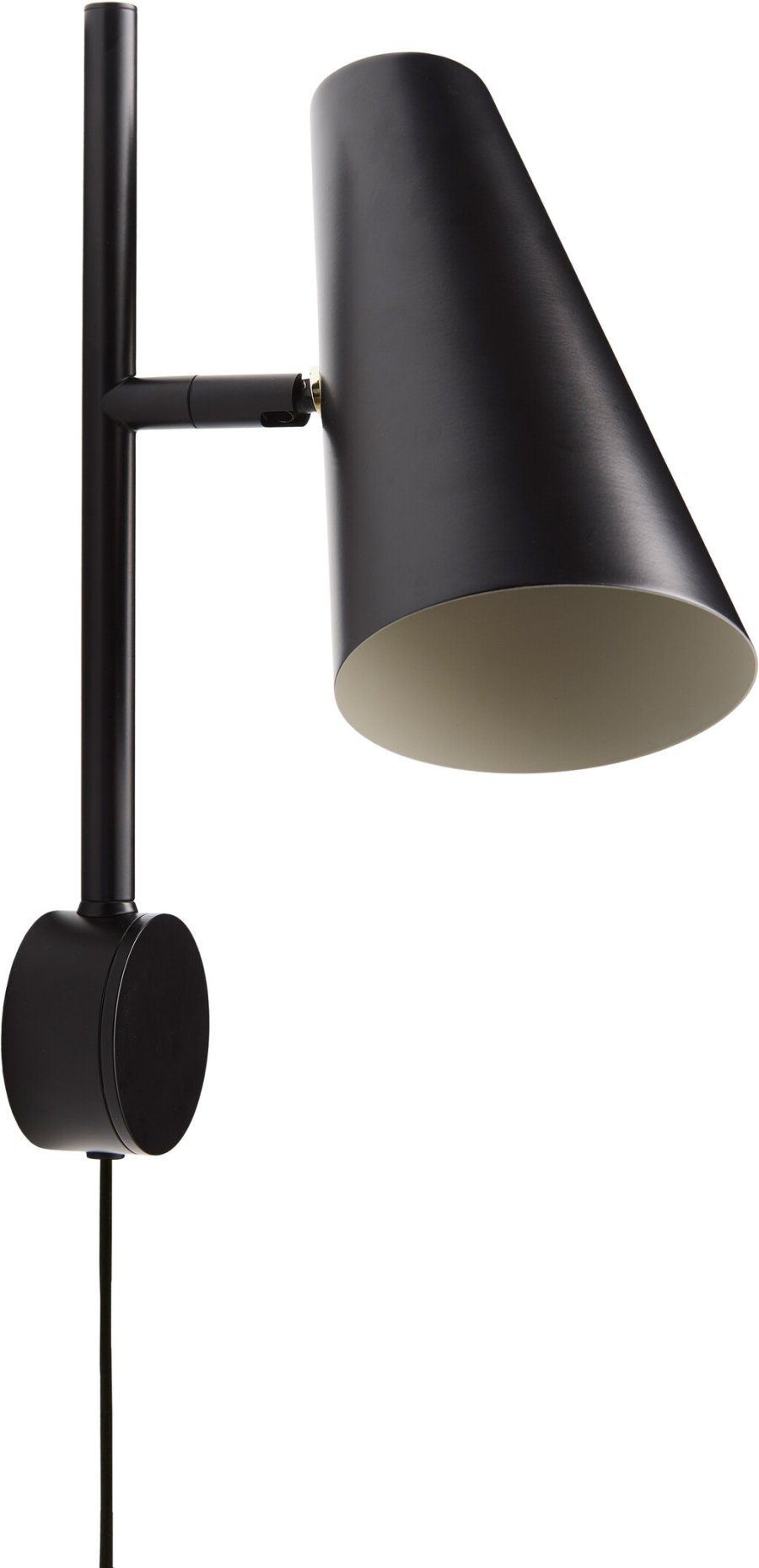 WOUD Cono Wandlampe 17 cm, Schwarz